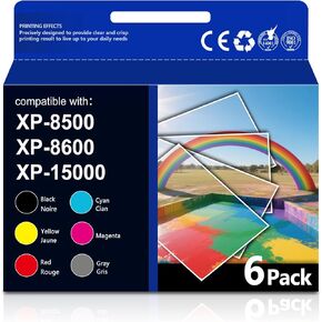312XL 314XL High Yield Ink Cartridges Combo Pack Replacement for 312XL 314XL Ink Cartridge with Expression Photo XP-15000 XP-8500 XP-8600 Printer (6-Pack, Black/Cyan/Magenta/Yellow/Red/Gray) in Saudi Arabia