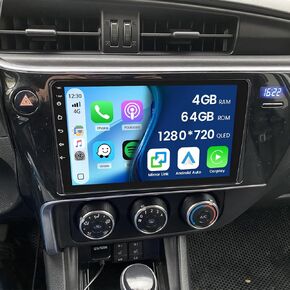 راديو سيارة 4+64G Android 15 لسيارة Toyota Corolla 2017 2018 2019، شاشة لمس 9 بوصة 1280*720 لوحدة رأس كورولا مع Carplay/Android Auto/5G WiFi/GPS Navigation/Bluetooth 5.0 + كاميرا احتياطية in Kuwait