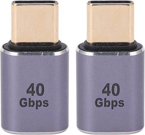 Mini USB C Adapter 40Gbps 100W Straight Type C Male to Female Aluminum Alloy Shell - High Speed 8K Video Support, Compact Design for Laptop and Smartphone in Kuwait