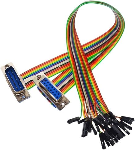1pcs DIDC-DB9/15/25P Male/Female Cable DB to 2.54 Single 1P Data Download Color(DB9 Male to Dupont) in Kuwait