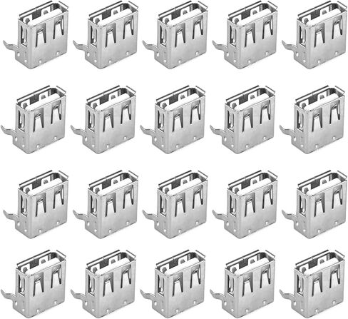 20Pcs PCB USB Connector Type A Female Jack 4 Pin Bend Foot 90 Degree Without Back Cover,WuJuntool in Kuwait
