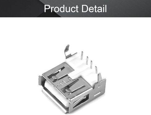 20Pcs PCB USB Connector Type A Female Jack 4 Pin Bend Foot 90 Degree Without Back Cover,WuJuntool in Kuwait