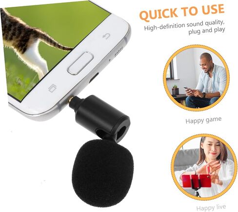 Bendable Stereo Recording Microphone for Laptop and Mobile Phone, 3.5Mm Plug Home Mic for Live Streaming, Singing, Podcasting, and Online Meetings in Kuwait
