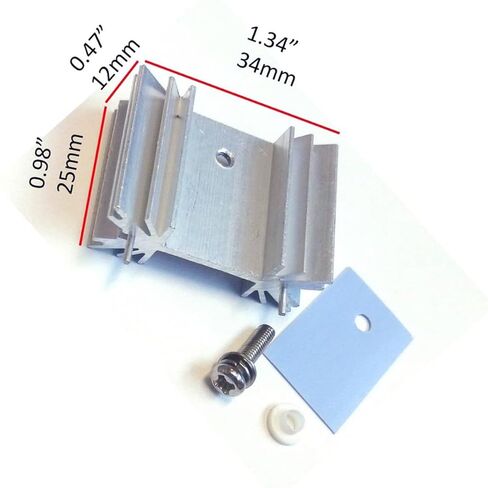 حوض حرارة ترانزستور ألومنيوم مع وسادات عازلة ومسامير، مجموعة زعانف تبريد To-220 Mosfet 40 قطعة لتطبيقات التبريد الإلكترونية، لون عشوائي in Kuwait