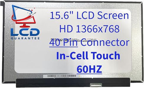 شاشة بديلة للكمبيوتر المحمول LCD تعمل باللمس مقاس 15.6 بوصة عالية الدقة 60 هرتز تعمل باللمس - متوافقة مع أرقام أجزاء HP OEM (M11368-LD1) in Kuwait
