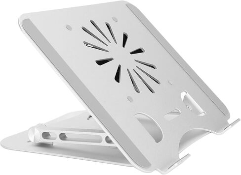 SUNGOOYUE Laptop Cooler Stand, Aluminum Alloy Portable Foldable with USB Fan, for Laptops and Tablets Up to 17in in Kuwait