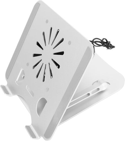 SUNGOOYUE Laptop Cooler Stand, Aluminum Alloy Portable Foldable with USB Fan, for Laptops and Tablets Up to 17in in Kuwait