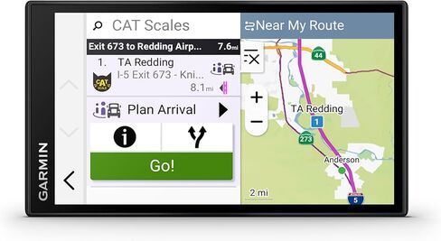 Garmin dezl OTR620 GPS Truck Navigator مع شاشة لمس 6 بوصة، دقة 1280 بكسل، ودعم صور الأقمار الصناعية المباشرة Birdseye (أسود) (قسط متجدد) in Kuwait