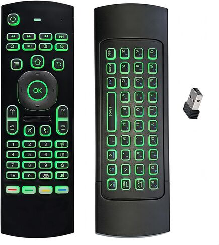 MX3 2.4G Air Remote Mouse Multifunctional with 7 Color Backlit Remote Control, Mini Wireless Keyboard & Infrared Remote Control Learning for Android TV Box, Projector, PC, MAC,PS3,Pad,Xbox in Kuwait