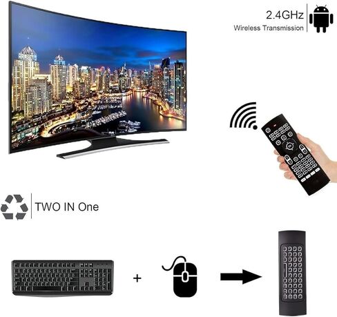 MX3 2.4G Air Remote Mouse Multifunctional with 7 Color Backlit Remote Control, Mini Wireless Keyboard & Infrared Remote Control Learning for Android TV Box, Projector, PC, MAC,PS3,Pad,Xbox in Kuwait