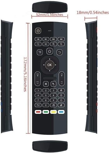 MX3 2.4G Air Remote Mouse Multifunctional with 7 Color Backlit Remote Control, Mini Wireless Keyboard & Infrared Remote Control Learning for Android TV Box, Projector, PC, MAC,PS3,Pad,Xbox in Kuwait