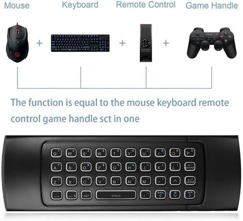 MX3 2.4G Air Remote Mouse Multifunctional with 7 Color Backlit Remote Control, Mini Wireless Keyboard & Infrared Remote Control Learning for Android TV Box, Projector, PC, MAC,PS3,Pad,Xbox in Kuwait