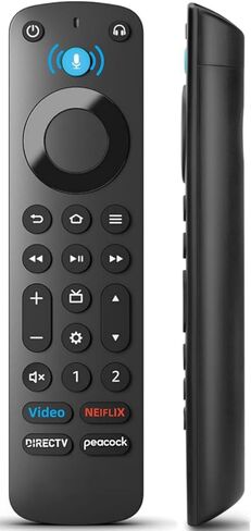 بديل لجميع أجهزة التحكم عن بعد من سلسلة Fire - متوافق مع TV Stick (HD، 4K، 4K Max، Lite)، أجهزة التلفاز الذكية Toshiba، Insignia، Pioneer، Omni، TCL، TV Cube، مع التحكم الصوتي. in Kuwait