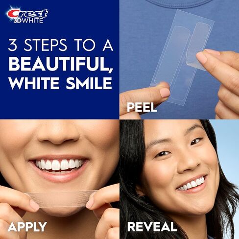 Crest 3D Whitestrips, Vivid Plus, Teeth Whitening Strip Kit, 24 Count (Pack of 1) in Kuwait