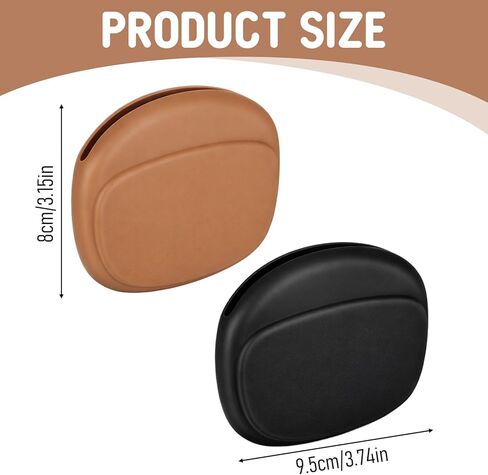 2 Pcs Wired Earbuds Case, Silicone Wired Headphone Case, Soft Pouch Earphone Data Cable Storage Cases for Earbuds Headphone Earphone Keys Organizer (Black, Brown) in Kuwait