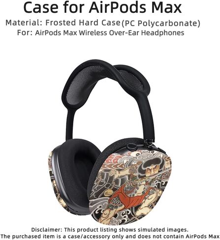 ​​KESHAMI Hard Protective Case Compatible with AirPods Max, Japanese Art Design, Frosted PC Shell with Matte Texture​ in Kuwait