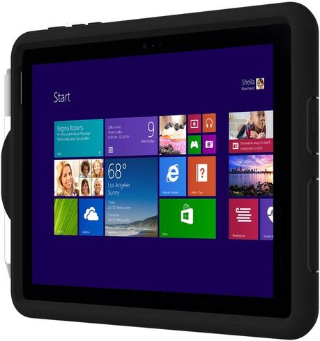 حافظة Incipio Capture متينة لجهاز Microsoft Surface Go 2 / Go - حافظة قوية للغاية معتمدة من Microsoft [حزام اليد؛ وظيفة الحامل؛ حامل القلم السطحي] - MRSF-125-BLK in Kuwait