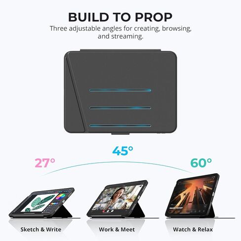 Proper iPad Case 10th & 11th Generation (A16) with Dual Pencil Holder - Secure Pouch + Magnetic Side - 10.9 Inch Folio Cover, Multi-Angle Portrait Stand & Fridge Mount in Kuwait
