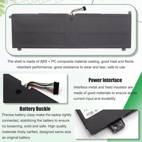 L21M4PE1 Laptop Battery Replacement for Lenovo Legion S7 16IAH7 16ARHA7 Yoga 7 16IAH7 Series Notebook L21C4PE1 L21B4PE1 SB11F29419 5B11F29413 SB11N52215 15.52V 99.99Wh 6443mAh in Kuwait