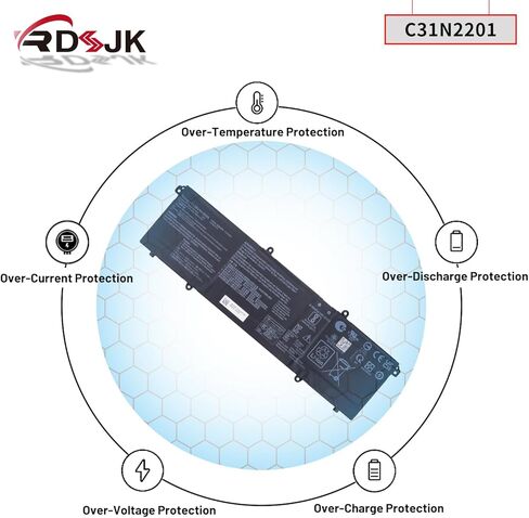 C31N2201 Laptop Battery for Asus Vivobook X1504VA X1504ZA F1504ZA F1605PA F1605ZA S1605PA S1605VA X1605VA X1605ZA M1605YA Go 15 E1504FA E1504GA S1504FA S1504GA 15X OLED M3504YA M3604YA 16 OLED X1605EA in Kuwait
