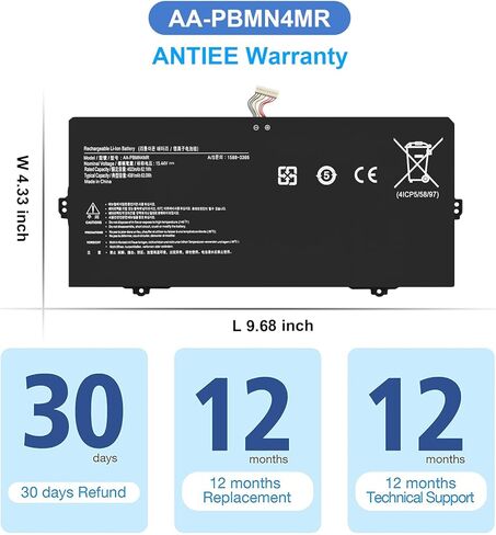 AA-PBMN4MR بطارية الكمبيوتر المحمول لسامسونج غالاكسي بوك برو 360 NP930XDB NP935XDB NP930XED NP930QDB NP930QED NP950QED NP940XFG NP934QED-KA1DE NT930QED-K71A NP930XDB-KD1US NP935XDB-KC2DE BA43-00397 15.44 فولت in Kuwait
