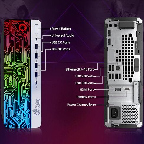 كمبيوتر مكتبي للألعاب BTO RGB - Intel i5 الجيل السادس - ذاكرة وصول عشوائي DDR4 سعة 16 جيجابايت - SSD 1 تيرابايت - GeForce GTX 1050 Ti - لوحة مفاتيح وماوس RGB - WiFi - Windows 11 Pro - برج الكمبيوتر لألعاب الكمبيوتر (متجدد) in Kuwait
