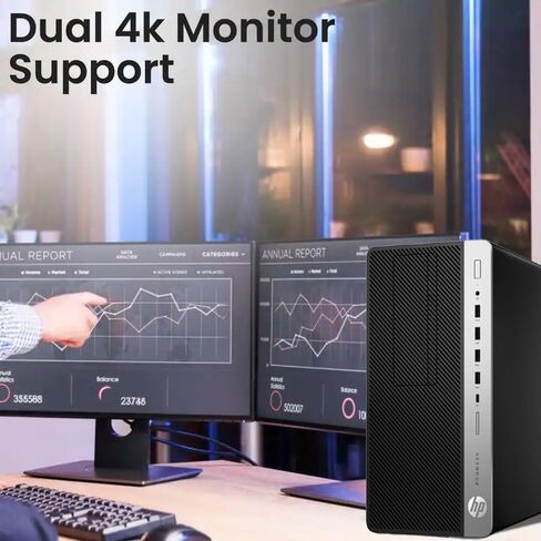 HP ProDesk 600 G5 MT Business Desktop PC, Core i5-9500, 8GB RAM, 256GB SSD, WiFi, BT, Mouse & Keyboard, Windows 11 Pro (Renewed) in Kuwait