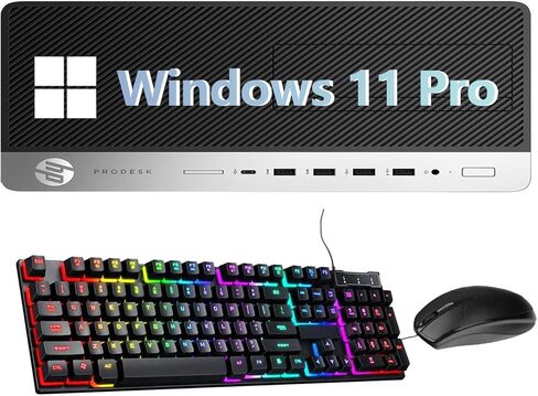 HP ProDesk 600 G5 MT Business Desktop PC, Core i5-9500, 8GB RAM, 256GB SSD, WiFi, BT, Mouse & Keyboard, Windows 11 Pro (Renewed) in Kuwait