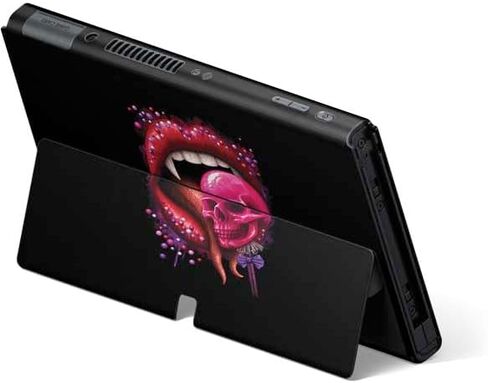 ملصق ألعاب Skinit متوافق مع Nintendo Switch OLED (2021) - Sarah Richter Vampire Skull Lollypop من تصميم Sarah Richter in Kuwait