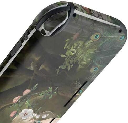 Skinit Decal Gaming Skin Compatible with Nintendo Switch Lite - Originally Designed Woman with Peacocks by Nene Thomas Design in Kuwait