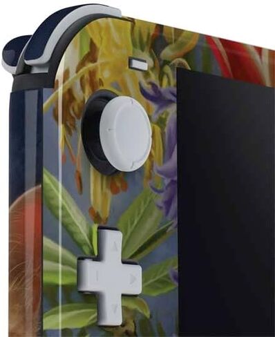غلاف Skinit المخصص للألعاب المتوافق مع Nintendo Switch Lite - تم تصميمه في الأصل Tabby Cat مع الزهور بواسطة Nene Thomas Design in Kuwait
