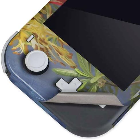 غلاف Skinit المخصص للألعاب المتوافق مع Nintendo Switch Lite - تم تصميمه في الأصل Tabby Cat مع الزهور بواسطة Nene Thomas Design in Kuwait