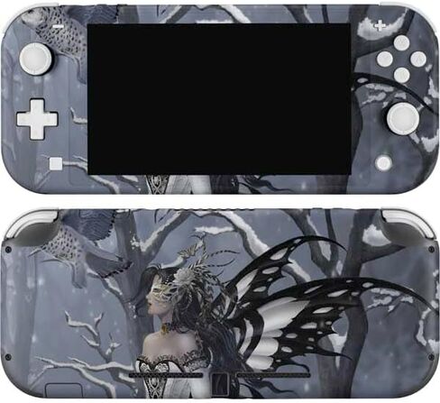 غلاف Skinit المخصص للألعاب المتوافق مع Nintendo Switch Lite - الجنية المصممة في الأصل مع البومة في الثلج بواسطة Nene Thomas Design in Kuwait