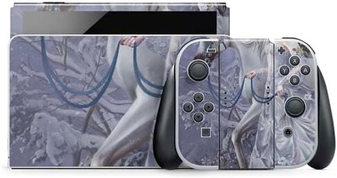 ملصق ألعاب Skinit متوافق مع Nintendo Switch OLED (2021) - Nene Thomas Fairy مع حصان في الثلج من Nene Thomas Design in Kuwait
