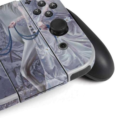 ملصق ألعاب Skinit متوافق مع Nintendo Switch OLED (2021) - Nene Thomas Fairy مع حصان في الثلج من Nene Thomas Design in Kuwait