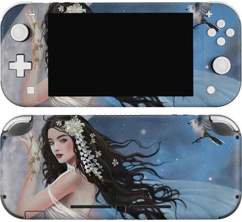 Skinit Decal Gaming Skin Compatible with Nintendo Switch Lite - Originally Designed Fairy on Moon with Birds by Nene Thomas Design in Kuwait