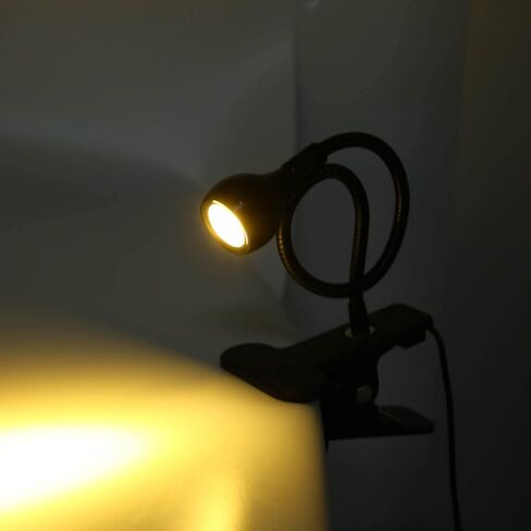 Semme Portable USB LED Lamp with Warm Light Flexible Gooseneck Eye and Clamp/Holder Base for Reading and Camping in Kuwait