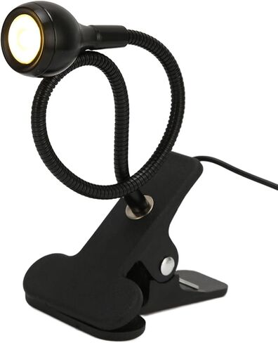 Semme Portable USB LED Lamp with Warm Light Flexible Gooseneck Eye and Clamp/Holder Base for Reading and Camping in Kuwait