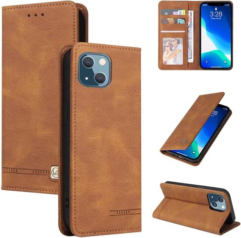 Flip Case for iPhone 15, Wallet Flip Case with [Shockproof TPU Interior Case] Credit Card Holder, PU Flip Folio Book Full Protection Phone Case Wallet for iPhone 15 6.1 inch, Blue in Kuwait