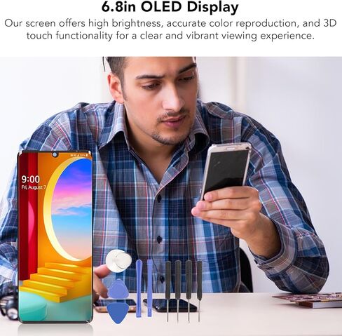 for Velvet 5G G9Screen Replacement 6.8in, 3D Touch ScreenDisplay Digitizer for G900 G900N G900EM G900TM G900UM, with Fingerprint Function in Kuwait