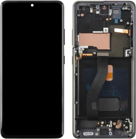 [إصدار الولايات المتحدة] AMOLED لهاتف Samsung Galaxy S21 Ultra 5G شاشة LCD بديلة SM-G998u G998a G998w 6.8 بوصة LCD تعمل باللمس - أسود مع إطار in Kuwait