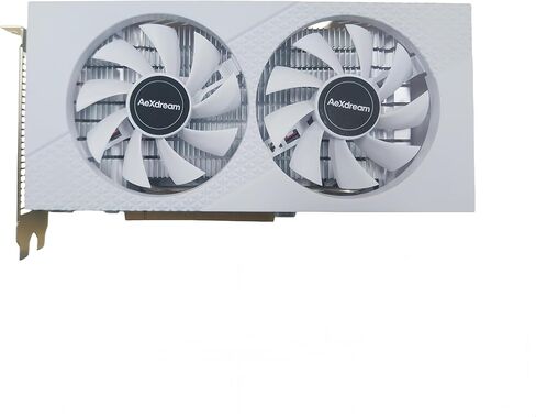 بطاقة رسومات RX 580 بيضاء بسعة 8 جيجابايت - وحدة معالجة الرسومات GDDR5 256 بت سعة 8 جيجابايت - بطاقة فيديو للألعاب للكمبيوتر المكتبي: نظام تبريد مزدوج المروحة - وحدة معالجة الرسومات البيضاء عالية الأداء للألعاب فائقة الدقة 1080 بكسل (أبيض) in Kuwait