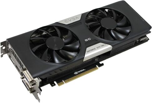 بطاقات رسومات EVGA GeForce GTX 780 Ti Superclocked w/ACX Cooler 3GB GDDR5 384bit Dual-Link DVI-I DVI-D HDMI DP SLI 03G-P4-2884-KR (متجددة) in Kuwait