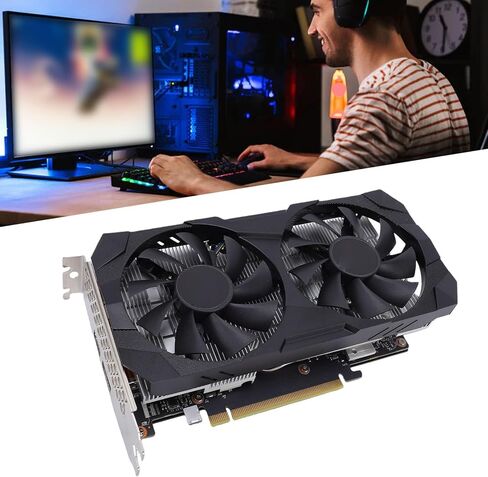 بطاقة رسومات كمبيوتر Diyeeni، بطاقة فيديو للألعاب GDDR6 192 بت بسعة 6 جيجابايت، ورسومات ألعاب بمراوح تبريد مزدوجة مع دعم عرض AI لـ 1080p 2K AAA in Kuwait