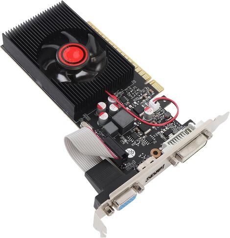 بطاقة رسومات ASHATA GT730 4GB DDR3، 128 بت تدعم مخرج DVI VGA HDMI، تردد أساسي 650 ميجاهرتز لألعاب الكمبيوتر والوسائط المتعددة in Kuwait