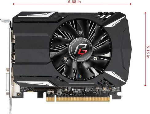 بطاقة رسومات ASRock Phantom Gaming Radeon RX560 4G AMD Radeon RX 560 4GB GDDR5 1223 MHz OC Mode Dual Fan DisplayPort HDMI DVI (متجدد) in Kuwait