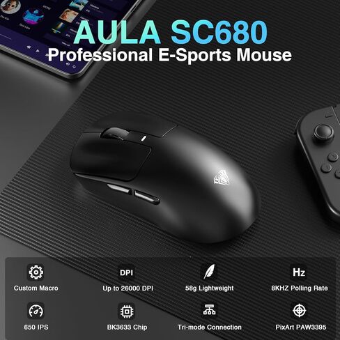 AULA Wireless Keyboard and Mouse Combo, S75 Pro Mechanical Keyboard SC680 Wireless Mouse in Kuwait
