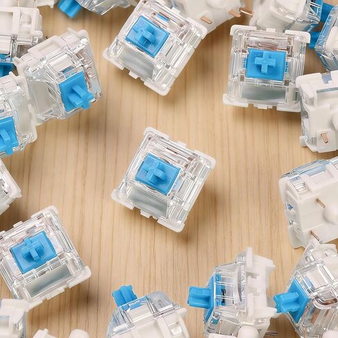 15 Blue Mechanical Keyboard switches, 3 pre-Oiled Click Key switches, dust- and Water-Resistant Mechanical Gaming Keyboard Accessories in Kuwait