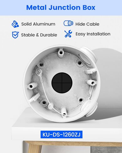 KU-DS-1260ZJ صندوق توصيل ألومنيوم لكاميرات المراقبة HIK، دعامة تثبيت على الحائط لكاميرا مراقبة POE IP الخارجية in Kuwait