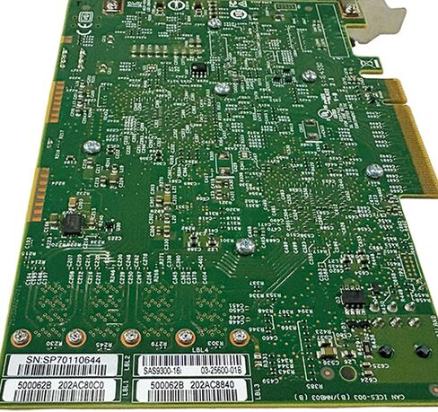 بطاقة SAS HBA متوافقة مع بطاقة توسيع LSI 9300-16i IT Mode PCIe SATA، 16 منفذ 12 جيجا بايت PCIe 3.0 x8، دعم موسع SAS، وحدة تحكم HBA مع 4X SFF-8643 داخلي، لـ NAS ZFS TrueNAS unRAID in Kuwait